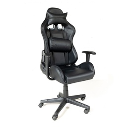 [S-FZ95115] Poltrona gaming Sputnik nera telaio acciaio