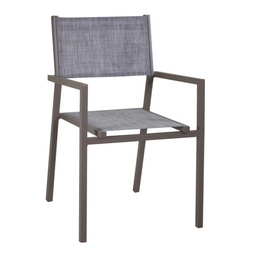 [S-V6451090000] Poltrona in Alluminio e Textline Cleveland Antracite - 55x86x56 cm