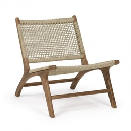 [S-B0671732] Poltrona da giardino in fibra sintetica Adelita - 60x80x73 cm