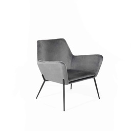 [S-OM/360/AN] Poltrona elegante in velluto con struttura in metallo, 70x71.5x79 cm