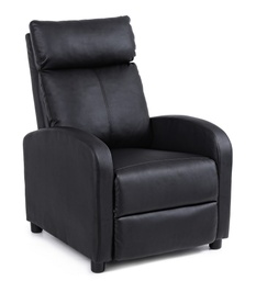 [S-B0735315] Poltrona reclinabile nero similpelle Desirè - Dimensioni: 79x82/140x103,5 cm