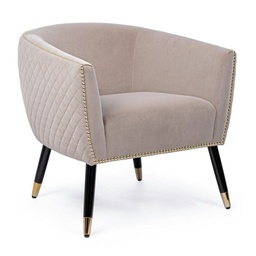 [S-B0748209] Poltrona rivestita stile atmosphere - Dimensioni: 74x71x71 cm