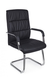 [S-B5710247] Poltrona ufficio con braccioli in ecopelle nero Sydney - 58x60,5x101,5 cm