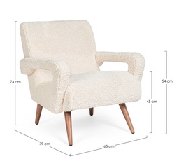 [S-B0748251] Poltrona vintage bianco Berna