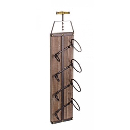 [S-B0180895] Porta bottiglia vintage 4 ganci Inca