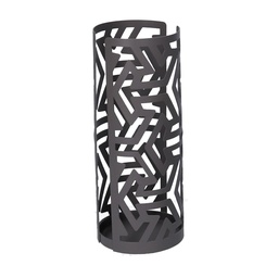 [S-V5926140000] Portabicchiere in metallo grigio scuro con frecce, forma tonda, dimensioni ø8x20 cm