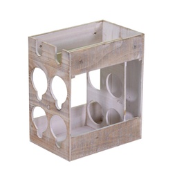 [S-V5959830000] Portabottiglie in legno per 6 bottiglie - 30x20x34 cm
