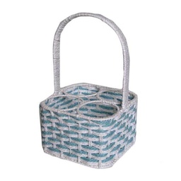 [S-V1723170000] Portabottiglie Azzurro 4P cm22x22h15/34