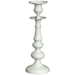 [S-V7014390000] Portacandele in alluminio bianco, dimensioni 13x13x37 cm