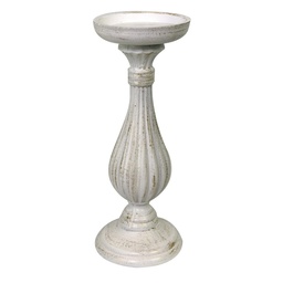 [S-V6182880000] Portacandele candelabro legno bianco ø11x28 cm