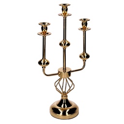 [S-V6142050000] Portacandele in metallo oro 26x14 cm, altezza 51 cm