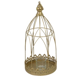 [S-V6195580000] Portacandele in metallo oro ø13x30 cm