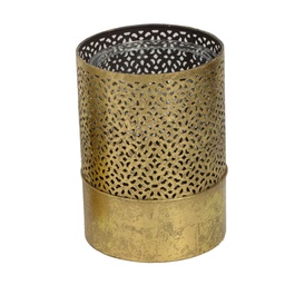 [S-V6195360000] Portacandele in metallo oro ø9x12 cm
