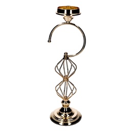 [S-V6142090000] Portacandele in metallo oro cm16x15h49
