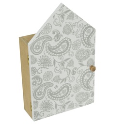 [S-V5913080000] Portachiavi cancelletto legno stilla grigio cm17x28,5x6