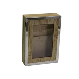 [S-V5921040000] Portachiavi cancelletto legno titanium rettangolare 6p cm20x28x8