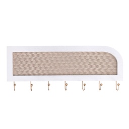 [S-V5962370000] Portachiavi legno bianco rettangolare 40x2,5x16,5 cm
