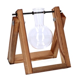 [S-V8534450000] Portafiori in legno con vetro - 1 posto - 14x16 cm