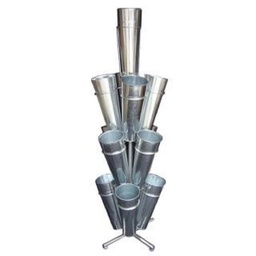 [S-V3624680000] Portafiori Metallo 13 Posti 4 Piani cmø46 x 46 x h150