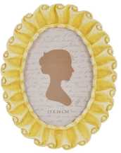 [S-V9162710000] Portafoto ovale giallo grande - Dimensioni: 19,3 x 2,2 x 23,7 cm