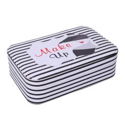 [S-V1230760000] Portagioie rettangolare in ecopelle bianco nero 22x14,5x6,5 cm