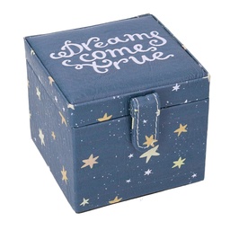 [S-V1230790000] Portagioie ecopelle stelle blu quadro 10x10,5x9,5 cm