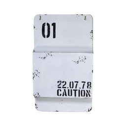 [S-V6442310000] Portalettere in metallo bianco Bristol 25x8x42 cm