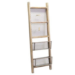 [S-V5921140000] Portamemo in legno con portatutto, 2 cassetti rettangolari 30,5x10h91,5 cm