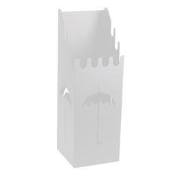 [S-V3504700000] Portaombrelli Metallo Bianco Quadro 15,5x15,5h49 cm