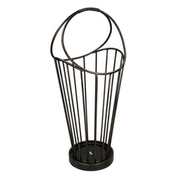 [S-V3503950000] Portaombrelli in metallo bronzo scuro tondo 32x30 cm, altezza regolabile da 52 a 70 cm