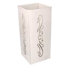 [S-V3505240000] Portaombrelli metallo crema quadro 20,5x20,5x48 cm