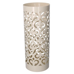 [S-V3505320000] Portaombrelli a forma di cuori in metallo crema, dimensioni ø19x49 cm