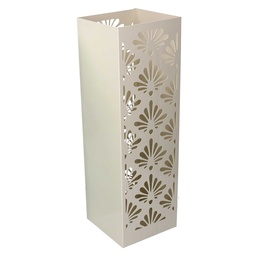 [S-V3505430000] Portaombrelli Metallo Damasco Crema Quadro 15,5x15,5 cm