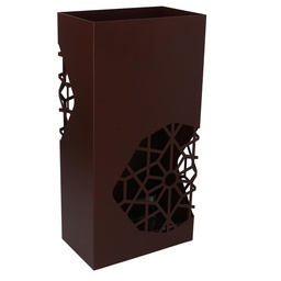 [S-V3505190000] Portaombrelli Metallo Marrone Rettangolare 25x15x50 cm