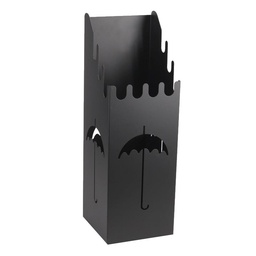 [S-V3504690000] Portaombrelli metallo nero quadro 15,5x15,5 cm