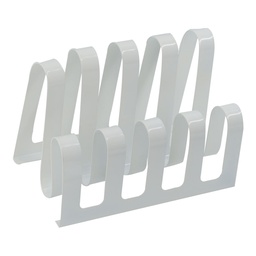 [S-V3405200000] Portariviste metallo bianco 4 posti 31x19h22