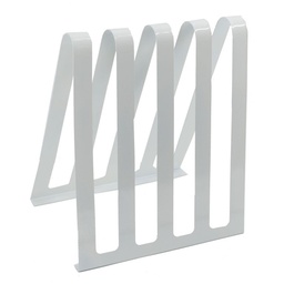 [S-V3405180000] Portariviste metallo bianco 4 posti 31x22x36 cm