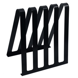 [S-V3405190000] Portariviste in metallo nero, 4 posti, dimensioni cm31x22h36