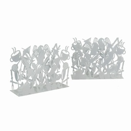 [S-V3403940000] Portariviste Metallo Posate 1-2 Bianco 35x12h26