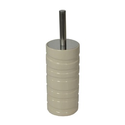 [S-V6213950000] Portascopino ceramica bianco cerchi tondo 10,5x22 cm