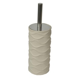 [S-V6213940000] Portascopino Ceramica Bianco Onde Tondo 10.5x22/32 cm