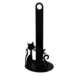 [S-V5926300000] Portascottex Metallo Gatti Nero Tondo 15x33 cm