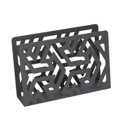 [S-V5926110000] Portatovaglioli in metallo grigio con frecce rettangolare 14,5x4x10 cm