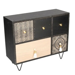 [S-V5923390000] Portatutto legno con 4 cassetti rettangolare cm33x12h27,5