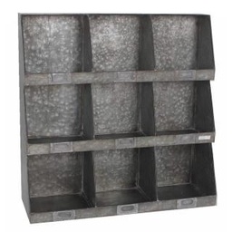 [S-V6447670000] Portatutto in metallo con 9 scomparti - Dimensioni: 61x21x61,5 cm
