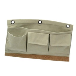 [S-V2501050000] Portatutto in tessuto crema con 3 tasche - 38x24,5x5 cm
