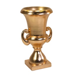 [S-V6368230000] Portavaso in Resina Oro Lucido 48x48x90 cm