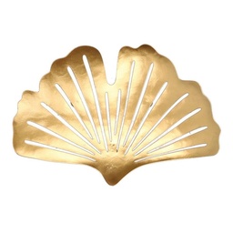 [S-V6118050000] Portacandele in metallo oro, dimensioni 25x17x4 cm