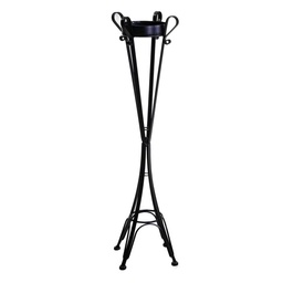 [S-V6416170000] Posacenere da esterno in metallo nero - 34x34x116 cm