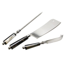 [S-V7003040000] Set di 3 Coltelli da Tavola, Dimensioni 22/30 cm
